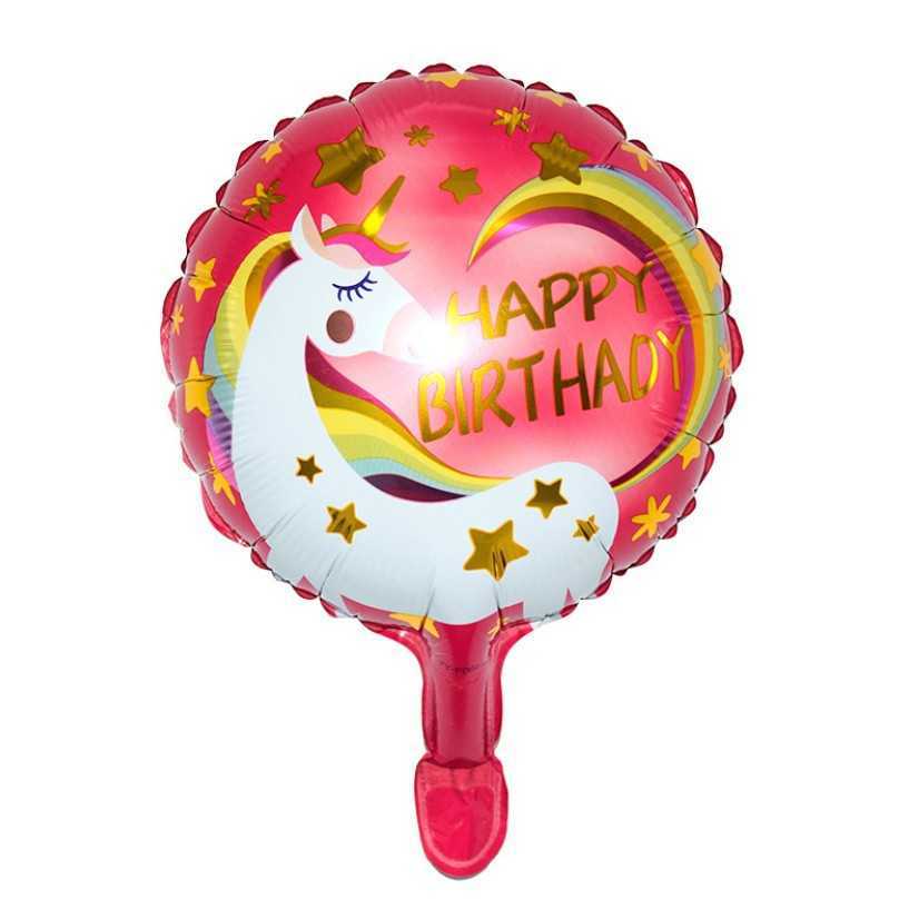 Nya 2st 10 -tums mini aluminiumfilm Happy Birthday Balloons Färgglada Feliz Cumpleanos Air Golobs Födelsedagsfestdekorationer