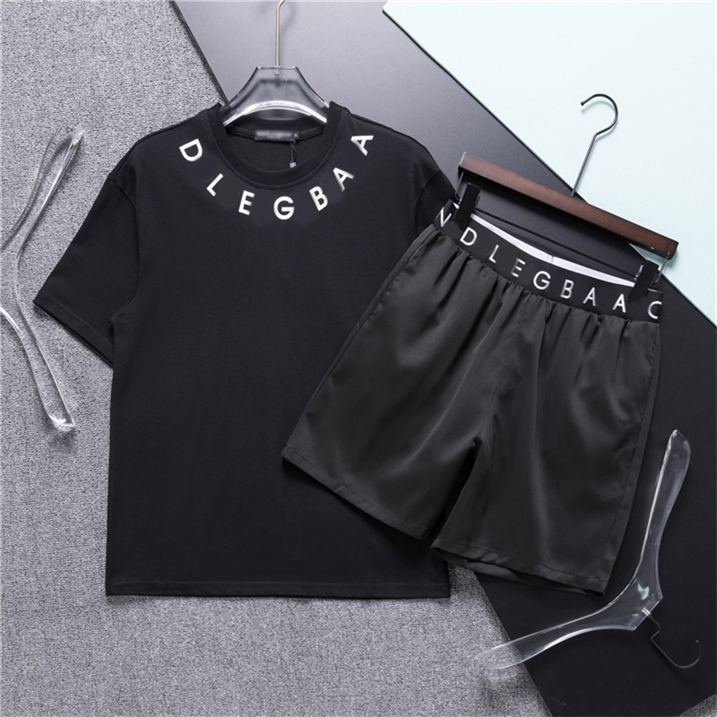 Luxury Designer Mens Tracksuit Summer Fashion Male Sets Letters Print Short Sleeve Tees Suit High end Quality T Shirts Tops and Shorts Set Men Clothing
