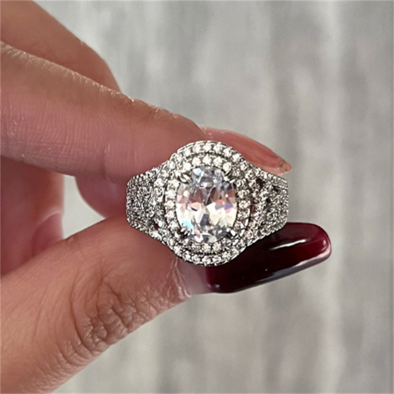 Charm rosa AAAAA zircone anello da dito in argento sterling 925 fedi nuziali le donne uomini promessa gioielli di fidanzamento regalo