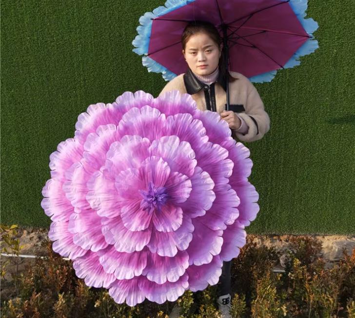 70cm Retro Chinese Peony Flower Umbrella Props Dance Performance Props Wedding Decoration Photograph Fancy Dress Umbrella SN803