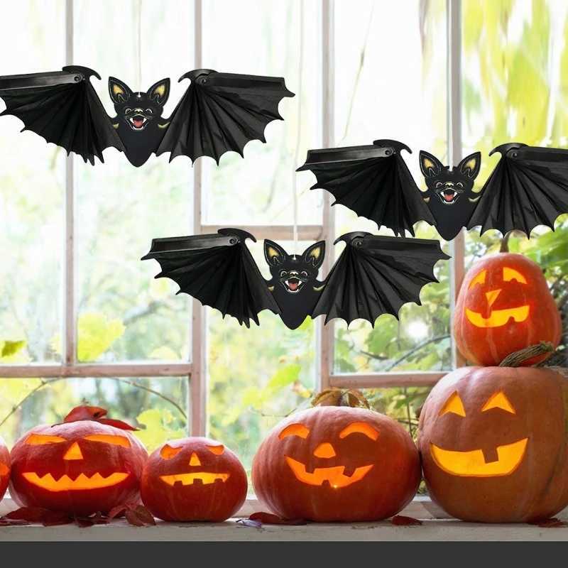 Новая Хэллоуин летучая летучая мышь подвесные орнаменты для фестиваля украшения Хэллоуин ужас летучие мыши с привидениями.