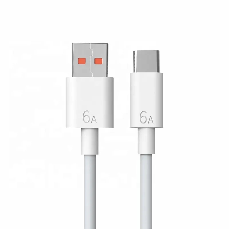 6A Super Fast Charge 66W USB C Charging Cable for Samsung S8 S9 S10 S20 Huawei Xiaomi High Speed Type C Data Cable 1M 2M