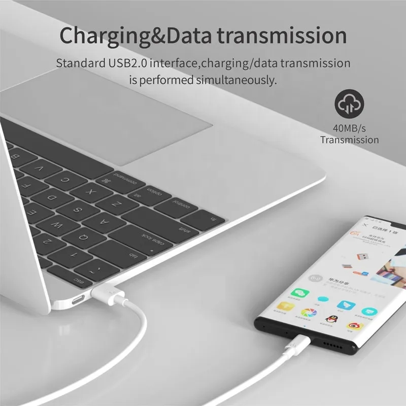 6a Super Fast Charge 66W USB C Laddningskabel för Samsung S8 S9 S10 S20 Huawei Xiaomi Höghastighetstyp C Datakabel 1M 2M 2M