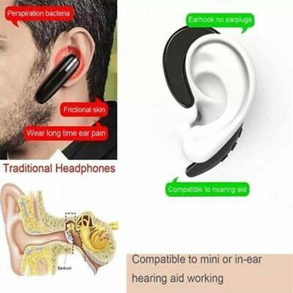 Y12 Sport Wireless Bluetooth Earphone Stereo Headset Bone Conduktion Bluetooth hörlurar med MIC för Samsung iPhone Xiaomi Huawei