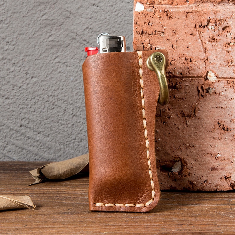 Cool Colorful Smoking Leather Lighter Skin Case Casing Shell Protection Sleeve Portable Innovative Design Dry Herb Tobacco Cigarette Holder Shell