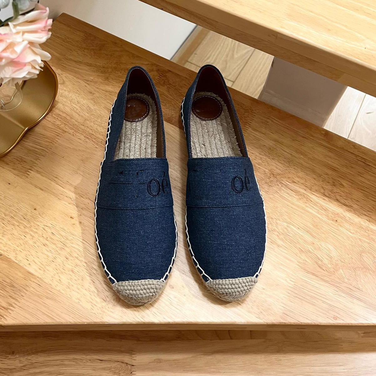 Klassisk damplattform fiskare skor lyxiga platt kvinnor halmbotten casual båt sko broderi brev logotyp damer lata loafers muller loafer