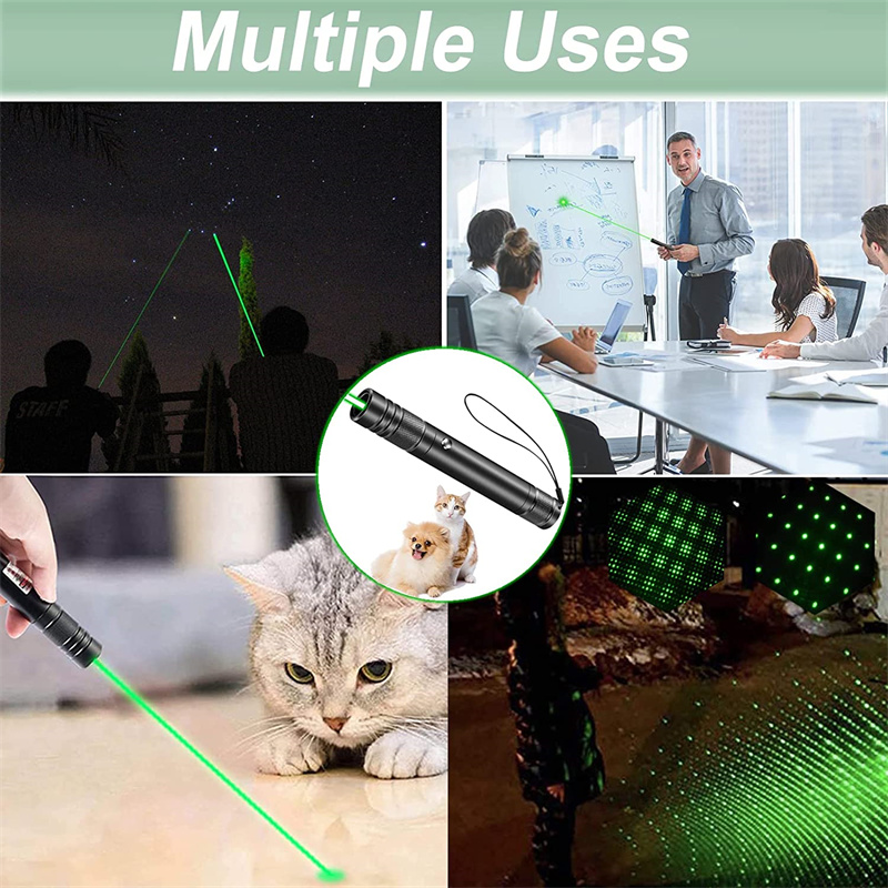 5MW 532nm Vert Laser Sight USB Charge Laser 303 Pointeur Lumière Puissant Mise Au Point Réglable Lazer laser Stylo Brûlant