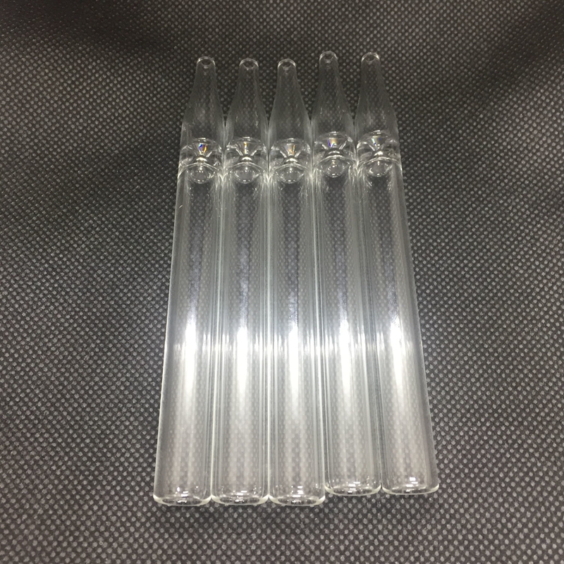 Pyrex Thick Glass Pipes Dry Herb Tobacco Preroll Rolling Rollerteger Holder Portable Needle Type Tip