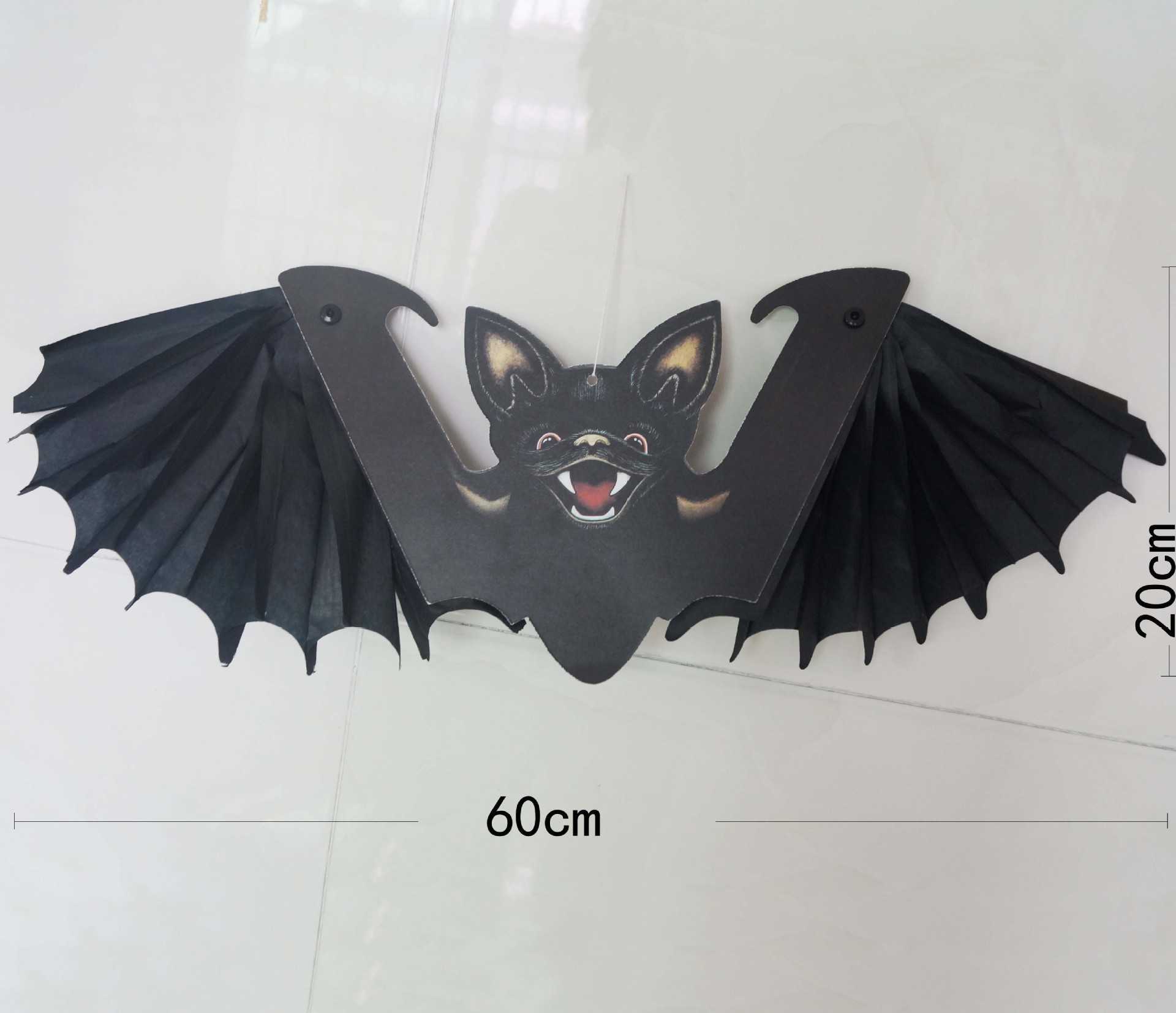 Nuovo pipistrello volante di Halloween Puntelli di ornamento da appendere la decorazione di Halloween Festival Pipistrelli dell'orrore Decorazioni la casa stregata interni ed esterni