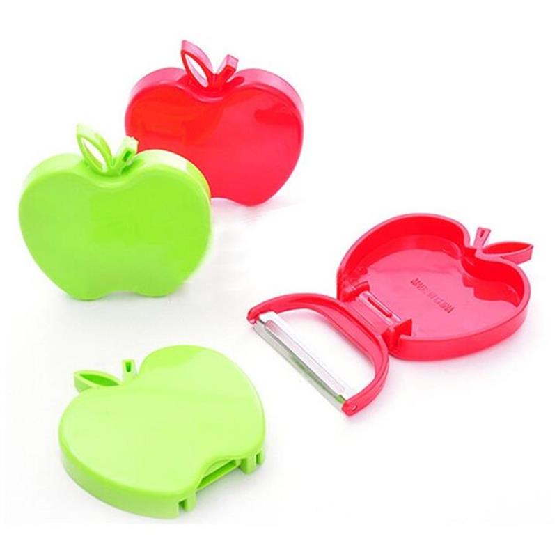 Práctico Mini pelador de frutas en forma de manzana plegable, rallador de verduras, accesorios de cocina para el hogar, herramientas