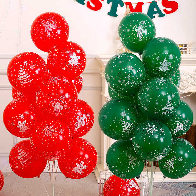新しいサンタクロースバルーンクリスマスラテックスバルーン10インチクリスマスデコレーションフェスティブパーティーデコレーションレッドグリーンバルーン