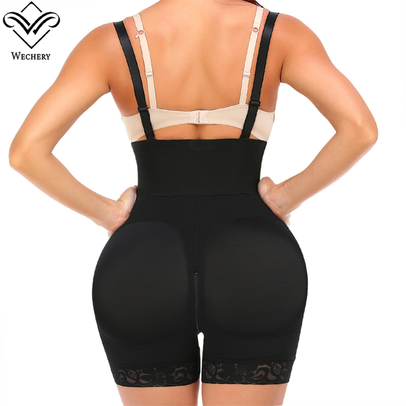 Tummy control shapers lace zipper Fajas bbl high compression cuff tummy trainer butt lifter snatched body shaper pour femmes
