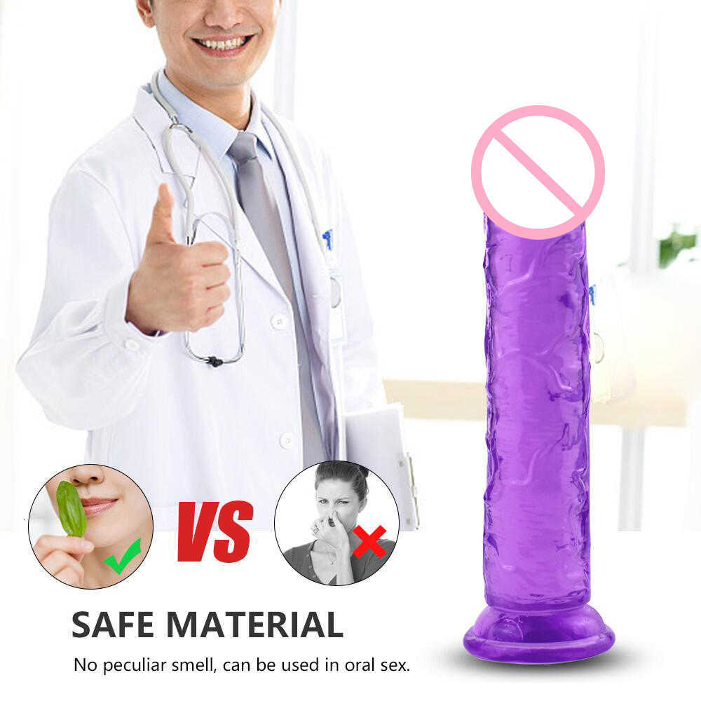 Realistisk dildo stark suction cup par mjuk gelé stor penis g-spot onanator kvinnor dildos för vuxna shoppar