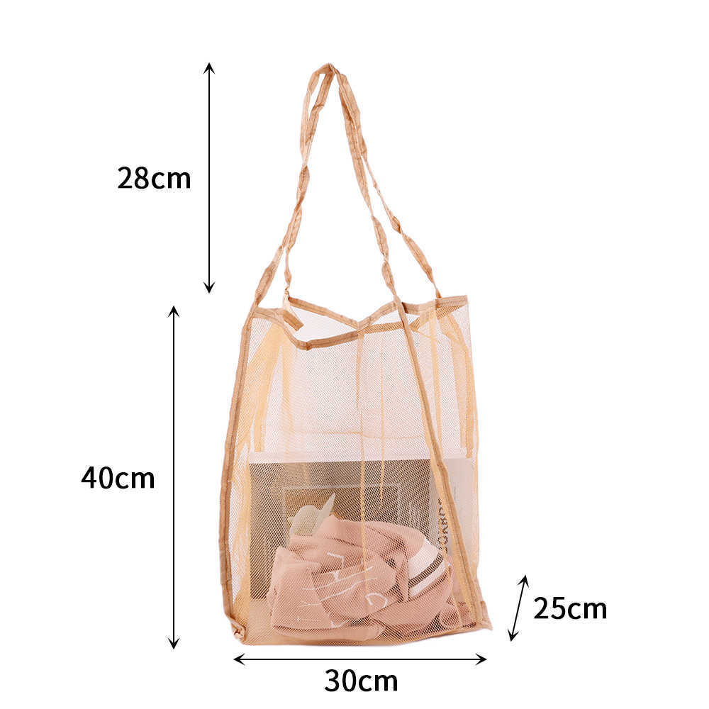 新しい折りたたみ可能なショッピングバッグ再利用可能な屋外旅行保管バッグ大容量ポータブルショルダーハンドバッグ食料品メッシュバッグオーガナイザー