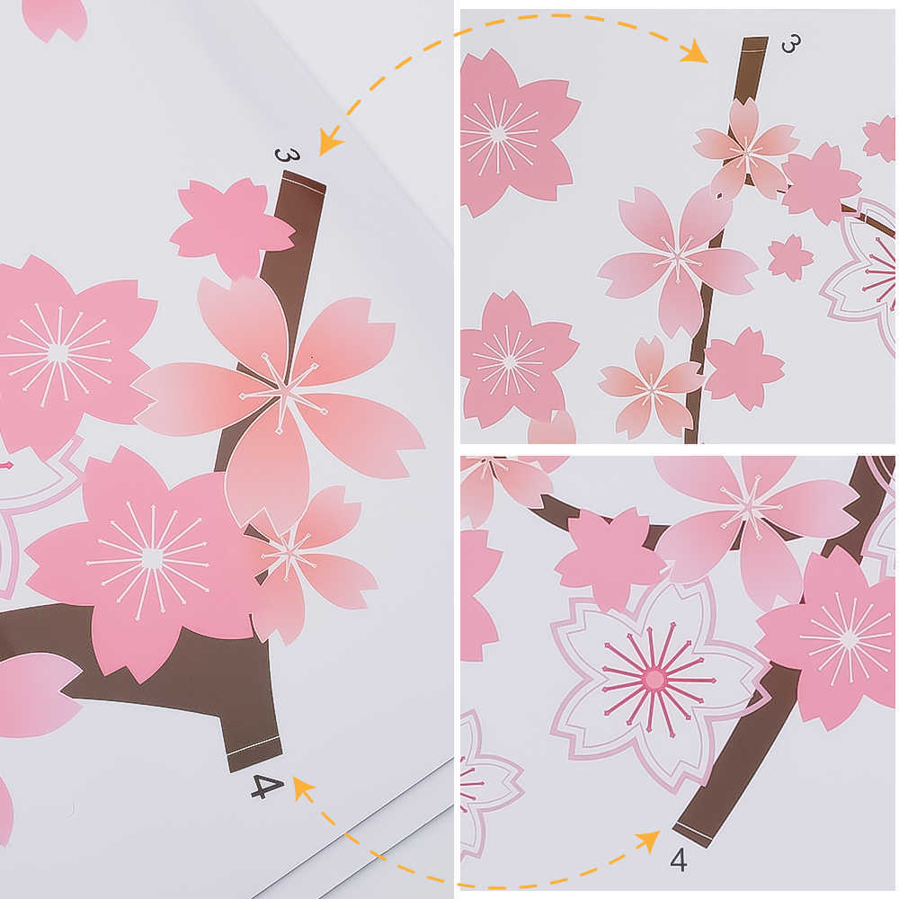 Новые /Pack Plum Plum Flower Letals Стикеры Съемные обои