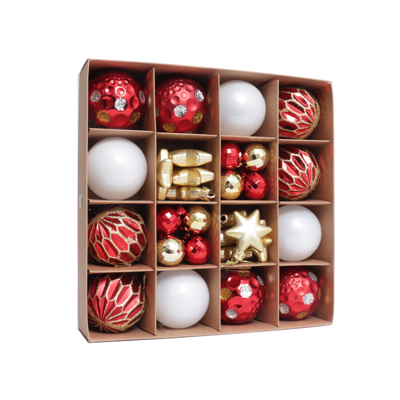 Christmas Decoration Plastic Ball Gift Box Xmas Ball & Tree Ornaments Hanging Multi Color 3-6cm Light Mat Hollow Ball