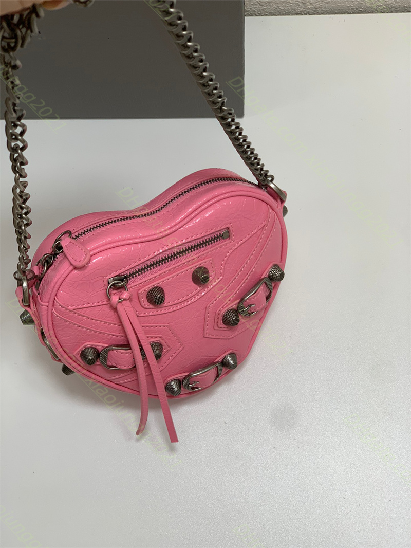 High Fashion designers Cross body Shoulders bag LE CAGOLE HEART Mini Handbag lady Chain shoulder Evening Bags Cosmetic Bags mini Heart Bags totes