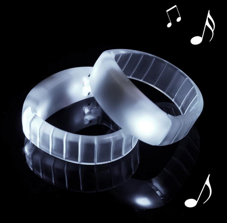 Sterowanie dźwięku Flashing Bransoletka Light Up Bangle Drentband Muzyka Aktywowana klub nocny SN810