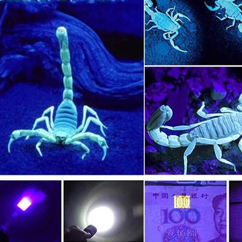 Nova Lanterna LED Ultravioleta Lâmpada Branca Lâmpada Dupla Retrátil Zoom Lanterna Detecção de Fluorescência Verificação de Moeda VCK