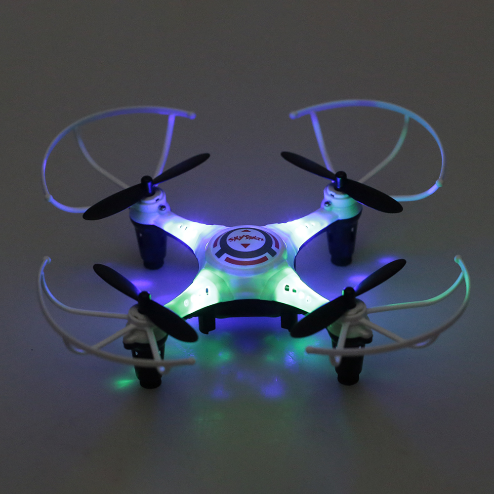 Мини-RC Drone со светодиодом 2.4G 4CH RC Quadcopter Toy Безголовый режим 360 градусов Flip RC Игрушки для детей Начинающие 2 батареи JX815-2