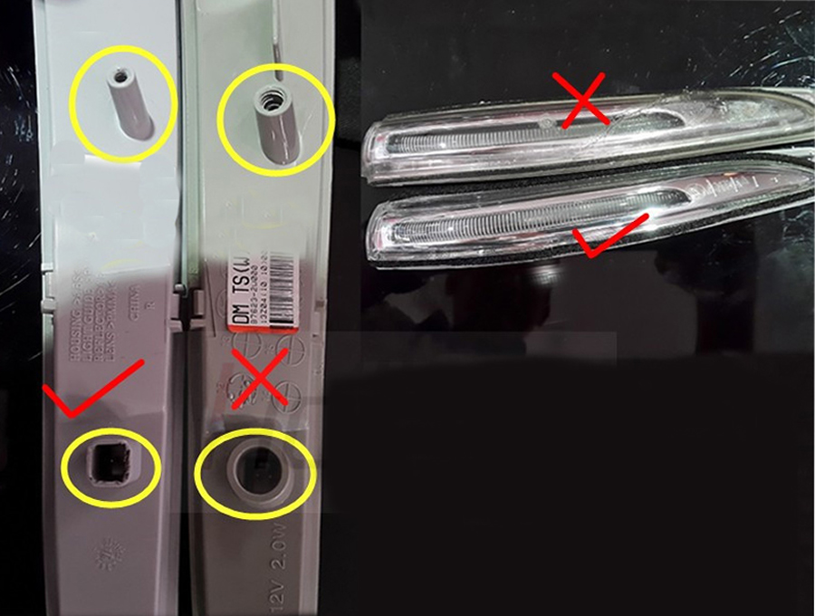 Para Hyundai IX45 2013 2014 2015 2016 2017 Acessórios do carro Retrovisor Espelho Retrovisor Turn Signal Light Indicator Side Lamp