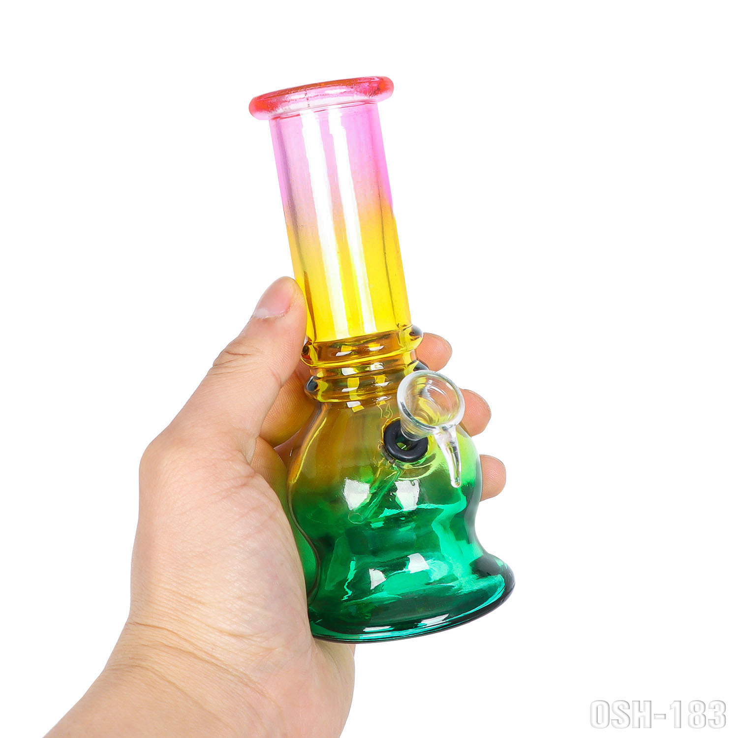 Pipa de agua de vidrio para fumar de 150 MM Bong con tazón de fuente de bajada Pipa de agua de vidrio Bong para pipa de agua para fumar Bong al por mayor