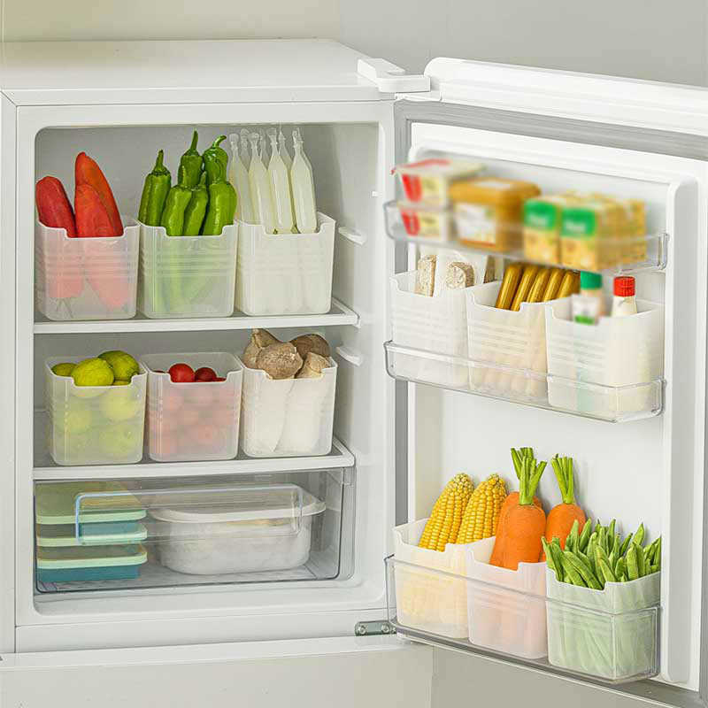 New Refrigerator Organizer Storage Box Fridge Plastic Storage Container Shelf Rack Fruit Eggs Food Holder Box Kitchen Accessories