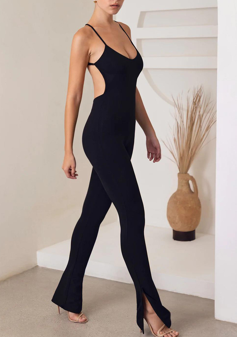 LL Damen-Bodys für Yoga, Sport-Overalls, einteilig, sexy, rückenfrei, Workout-BH-Sets, ärmellos, Playsuits, Fitness, lässig, Schlaghose, Sommer, YW975L