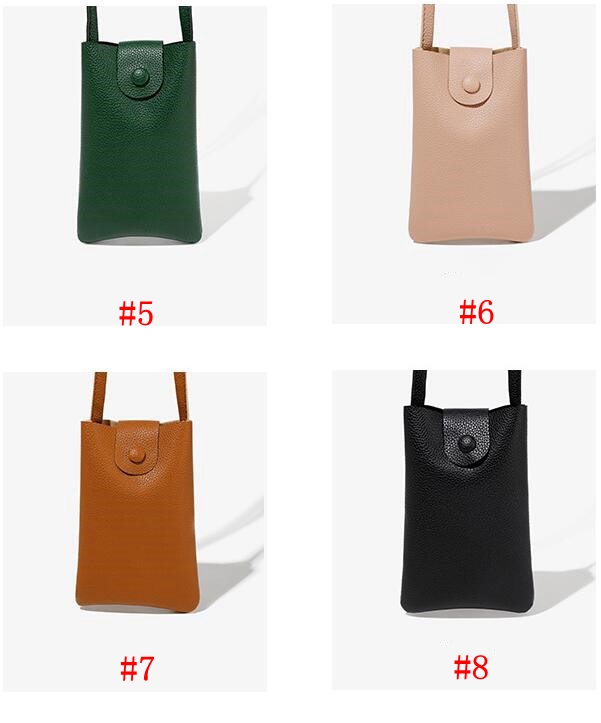 Carteira de Couro Feminina Celular Bolsa Transversal Moda Moda Moda Bolsa Porta Cartão Bolsas de Ombro