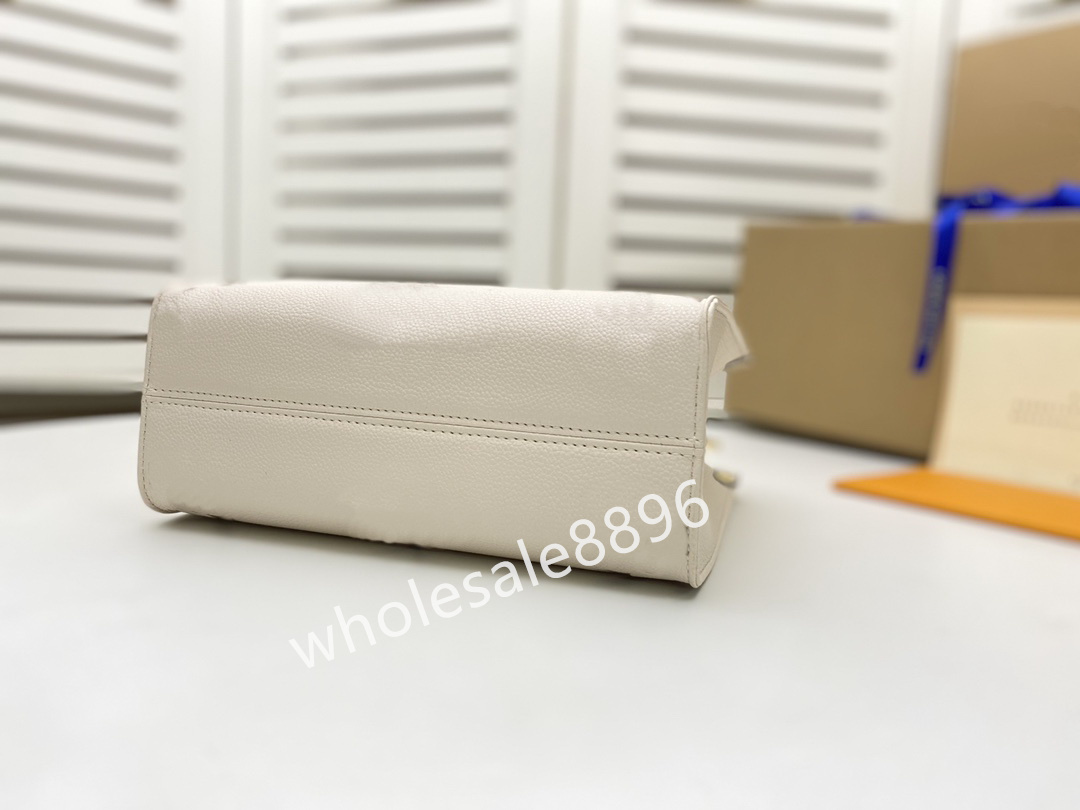 onthego Bolsa de grife Bolsas de luxo Tote Alças ajustáveis Bolsa de ombro Impressão em couro Boston Armazenamento feminino M45659