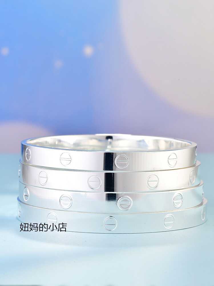 Hot selling funds 9999000 foot silver card bracelet pure solid all body women