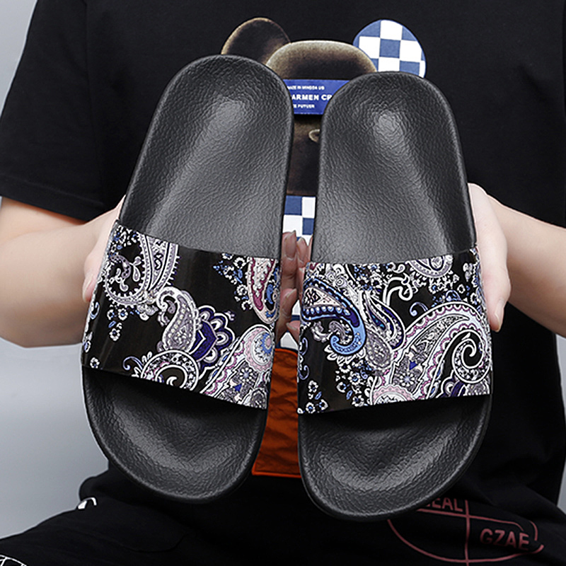 Luxe Merk Italië Designer Mannen Slides schoenen Slippers Zomer Sandalen Strand Glijbaan Platte Klassieke Kleur Dierenpatroon Print avatar slippers sneakers maat 38-46