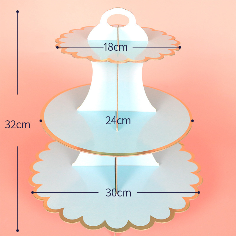 3 katmanlı cupcake tatlı kağıt standı ekran rafı doğum günü düğün partisi malzemeleri kek dekorasyon kek plakası standı
