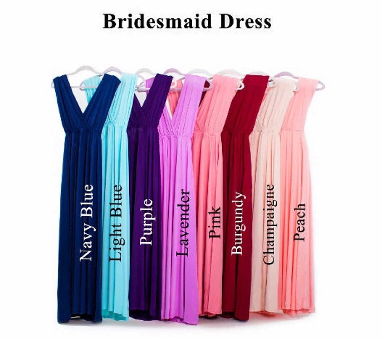 Infinity Maxi Long Dresses For Bridesmaid Convertinity Charming A Line Floor Length Sleeveless Maid Of Honor Gowns Plus Size Backless Wedding Guest Dress CL2466