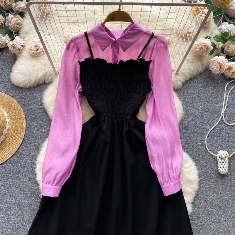 Casual Dresses 2023 Spring New Fashion A-line Shirt Dress Women's Long-sleeved Casual Clothes Vestido Feminino