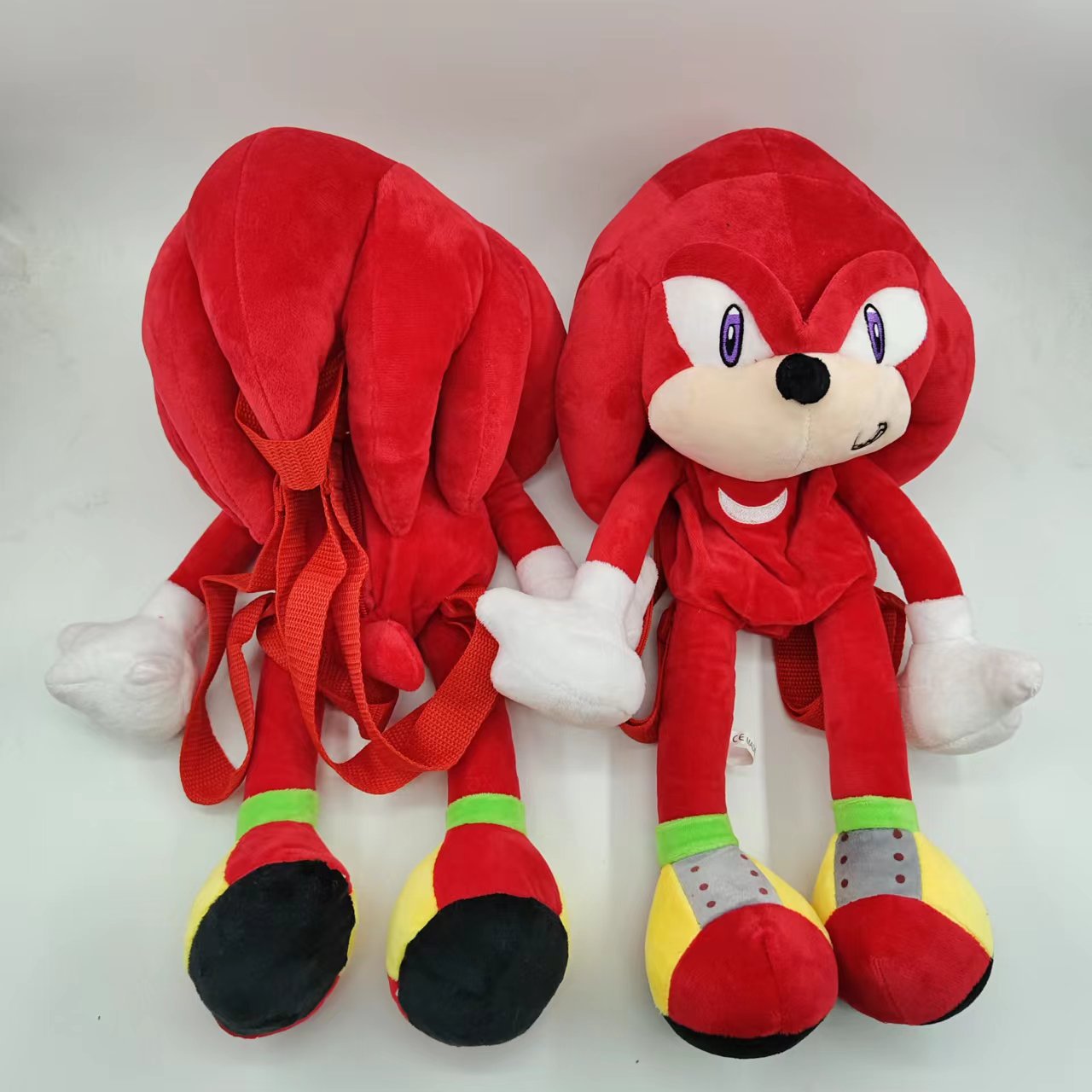 45Cm Le Hérisson Sac À Dos Anime Knuckles Ombre Peluche Sac Doux En Peluche En Peluche Poupée Enfants Queues Cartable Jouets