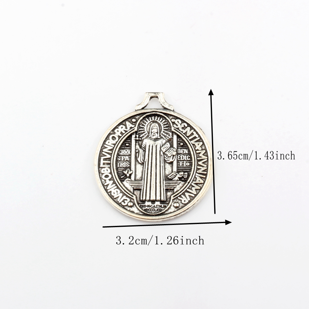 합금 Tudomro St Benedict Medals 보석을위한 매력 펜던트 DIY 수제 공예 A-484