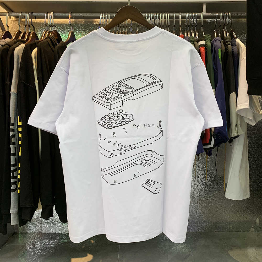 Roupas de moda de grife Tsihrts Camisas da moda Trapstar London t Phone Big Brother Estampa pontilhada de algodão manga curta camiseta casual para homens mulheres verão rock quadril