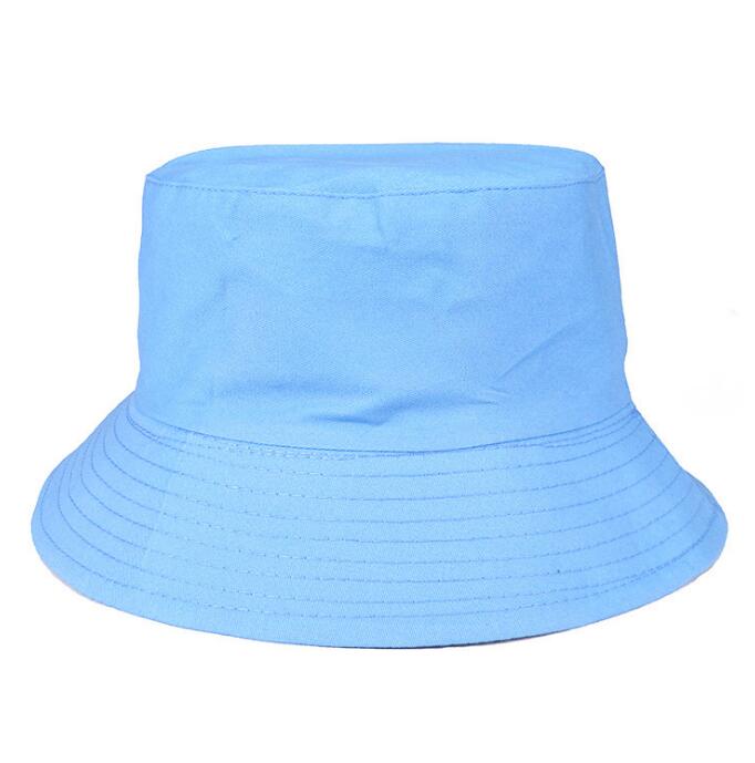 Resefiskare Leisure Bucket Hats Solid Color Fashion Men Women Flat Top Wide Brim Summer Cap för utomhussportsvisir DF247