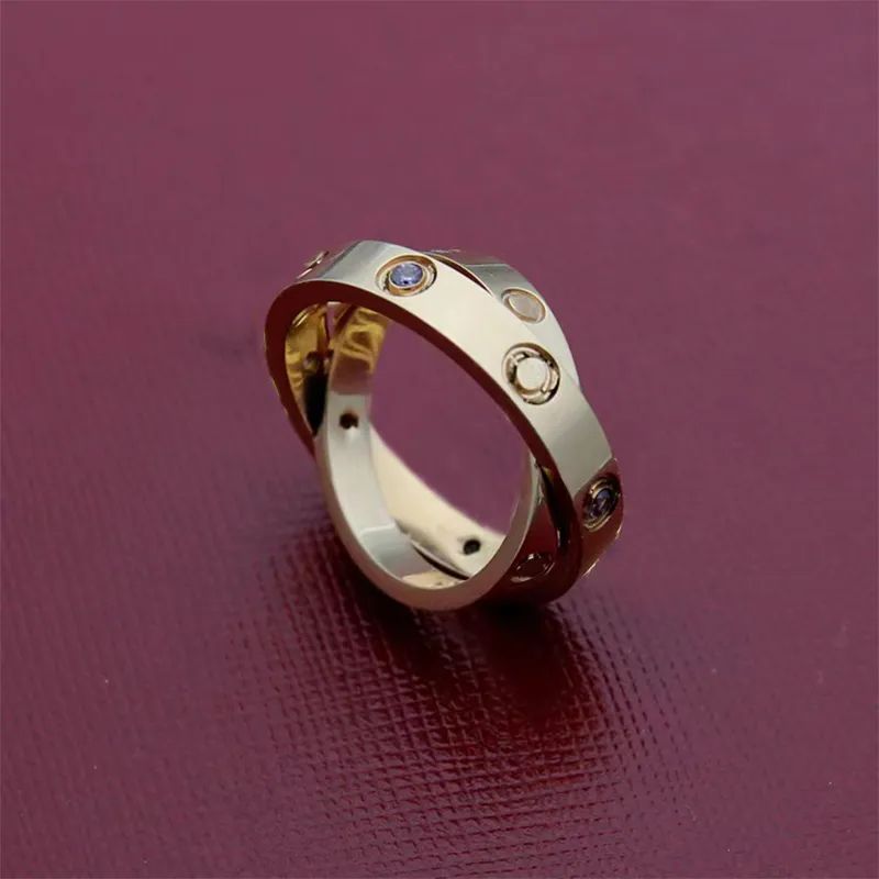 Luxury Designer Ring for Women Men Fashion Trend Brand Rose Gold Ring Couples Sterling Silver Brand New Style Holiday Present DIY