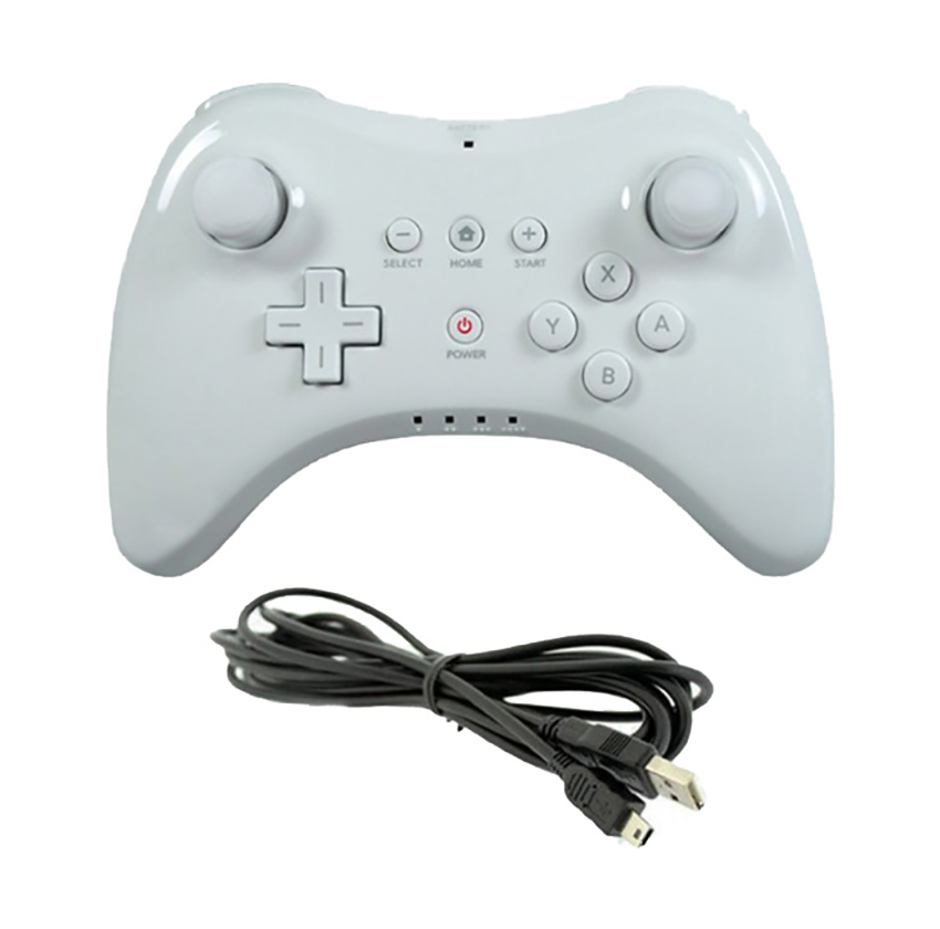 Wup-005 çift analog bluetooth kablosuz uzaktan kumandalı usb wii u pro oyun oyun nintendo için gamepad wii u wiiu beyaz siyah walsale