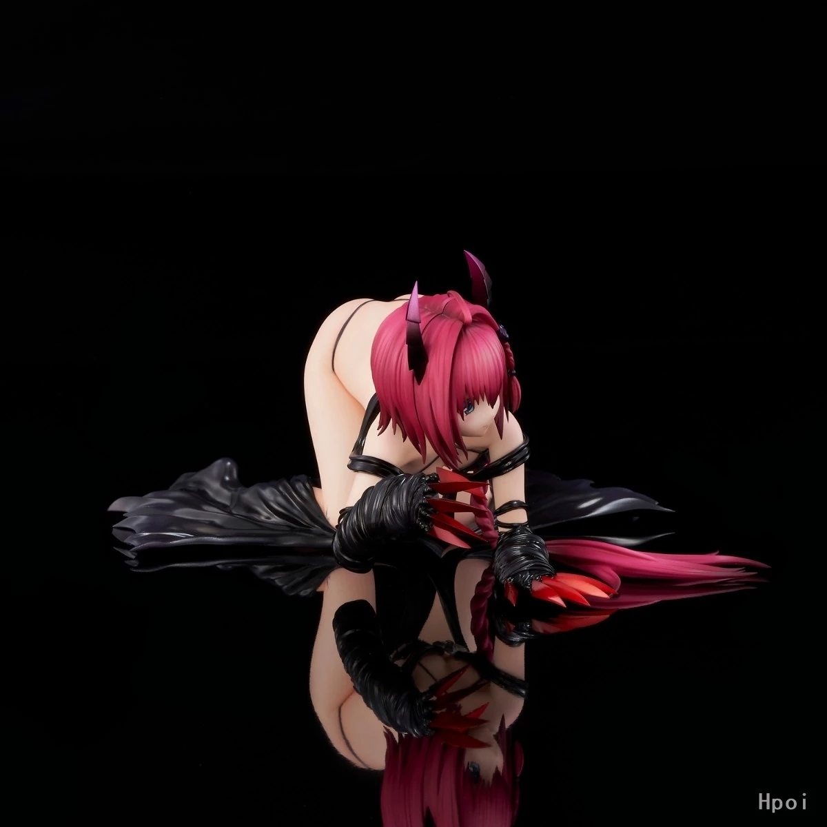 Action Toy Figures 15CM Sexy Figure Anime To LOVE Kurosaki Meia Dark Demon Black Swimsuit Kneeling Model Dolls Toy Gift BoxCollect PVC Material 230617