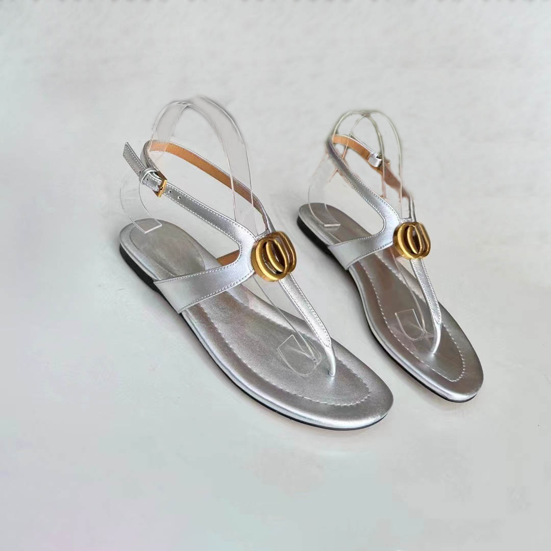 منصة Sandals Women Heel Leather Slippers Slide Rubber Clamping Sandals Summer Fashion Patform SDFSER 35-41