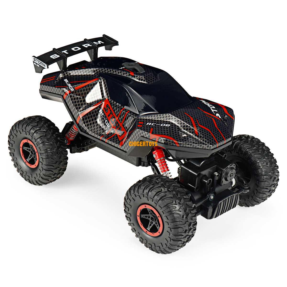 RC CAR 2.4Gリモコンオフロードレーシングカー4WD電気高速車オフロードドリフトおもちゃw/ライトスプレーギフト