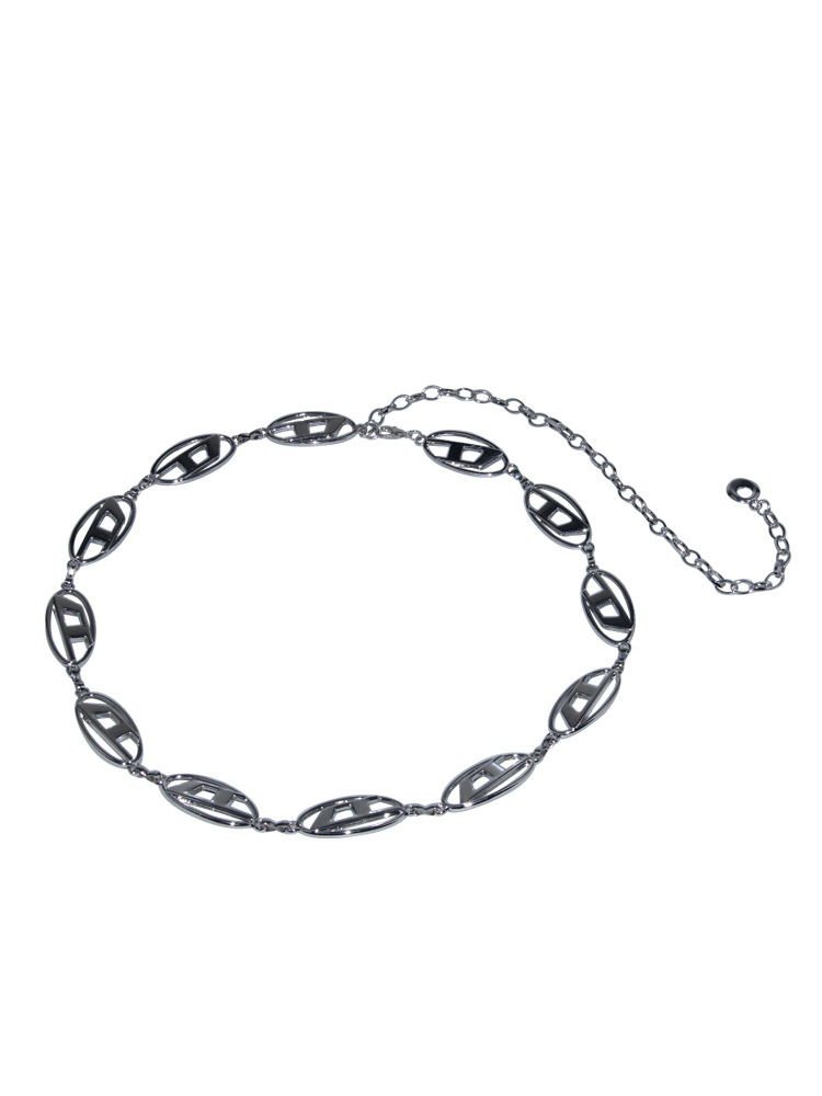 Waist Chain Belts Vintage Silver Metal Chain Letter Waist Chain Embellished Skirt Denim Stylish Belt