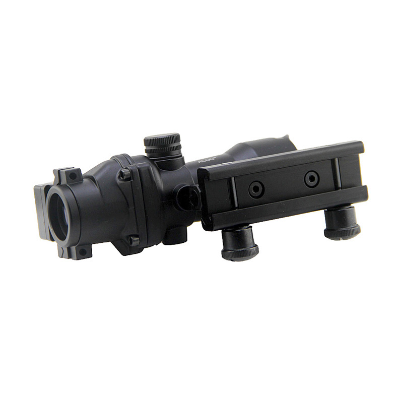 Tattico ACOG 4x32 Fibra Ottica Sorgente Red Illuminato Cannocchiale da puntamento Fibra reale con RMR Red Dot Sight Weaver Mount Caccia Airsoft Monoculare