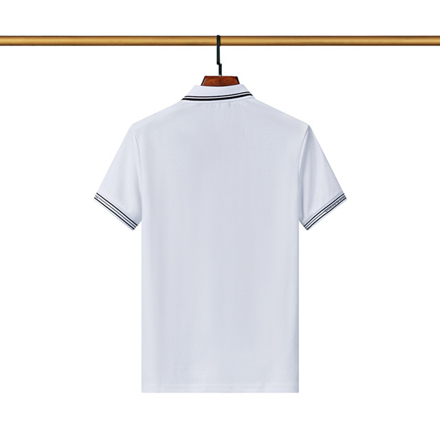 Designer-Herren-Poloshirt in Schwarz und Weiß mit besticktem Buchstaben, kurzärmelig, Herrenmode, hochwertig bedruckt, kurzärmelig, Sommer-Casual-Baumwoll-Poloshirt M-3XL-F8