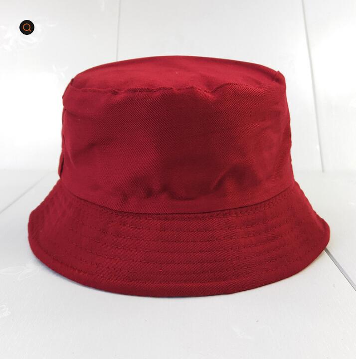 Resefiskare Leisure Bucket Hats Solid Color Fashion Men Women Flat Top Wide Brim Summer Cap för utomhussportsvisir DF247