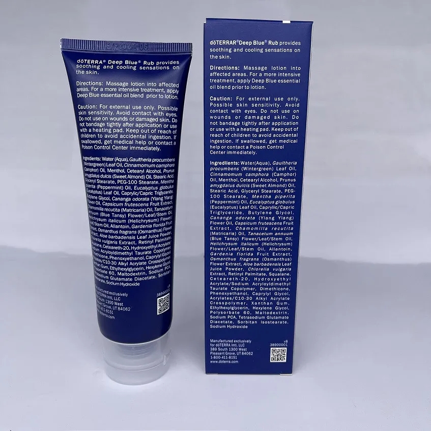 Huile corporelle Deep Blue Rub, crème topique, huile essentielle, fond de teint bleu profond, soins pour la peau, 120ml, livraison rapide