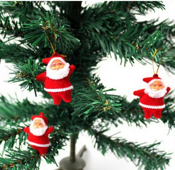 6 Pz/lotto Decorazioni l'albero di Natale Mini Babbo Natale Ornamenti natalizi accessori da appendere all'albero Ornamenti la casa